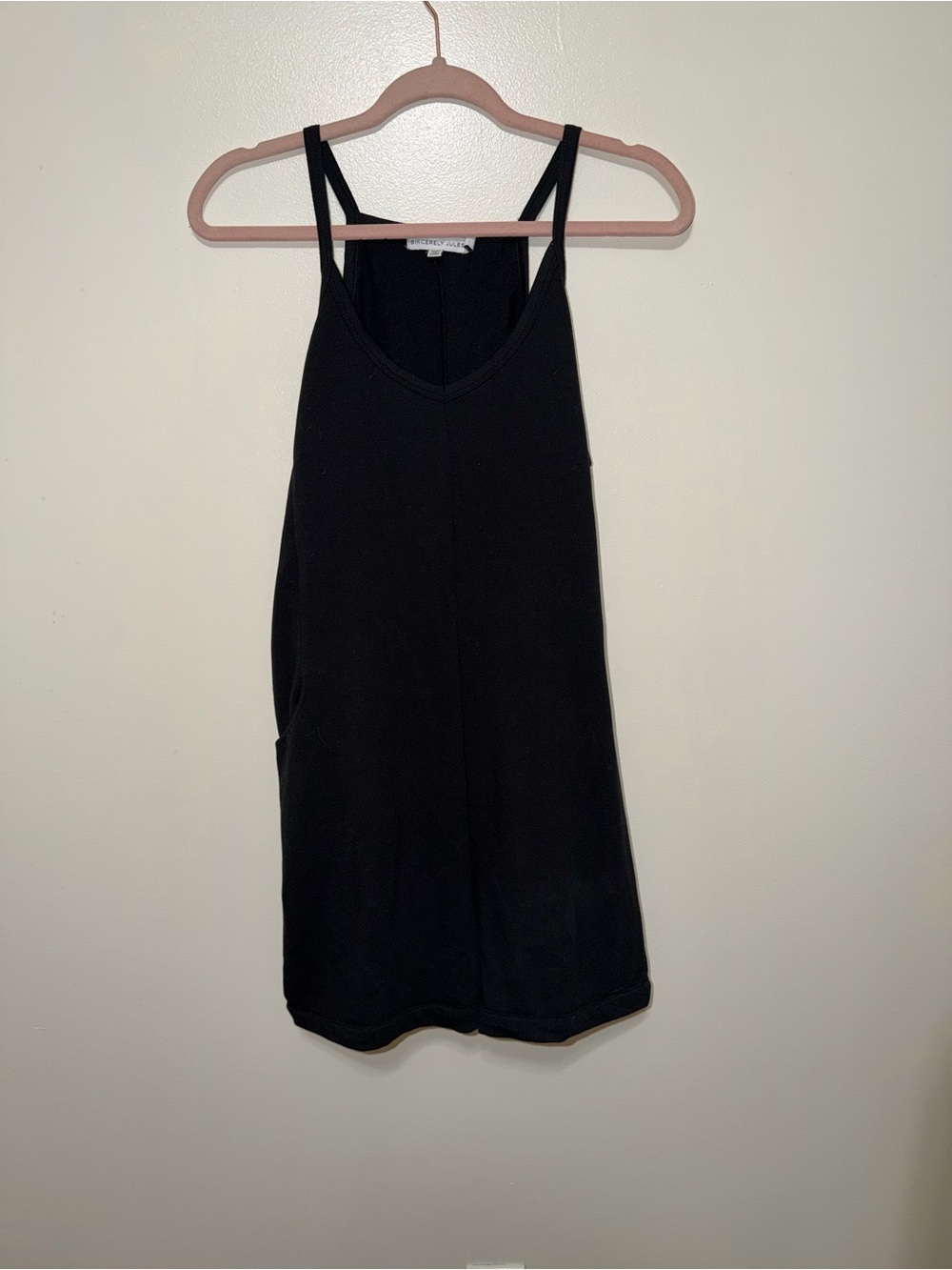 Sincerely Jules Black V-Neck Strappy Romper Dress